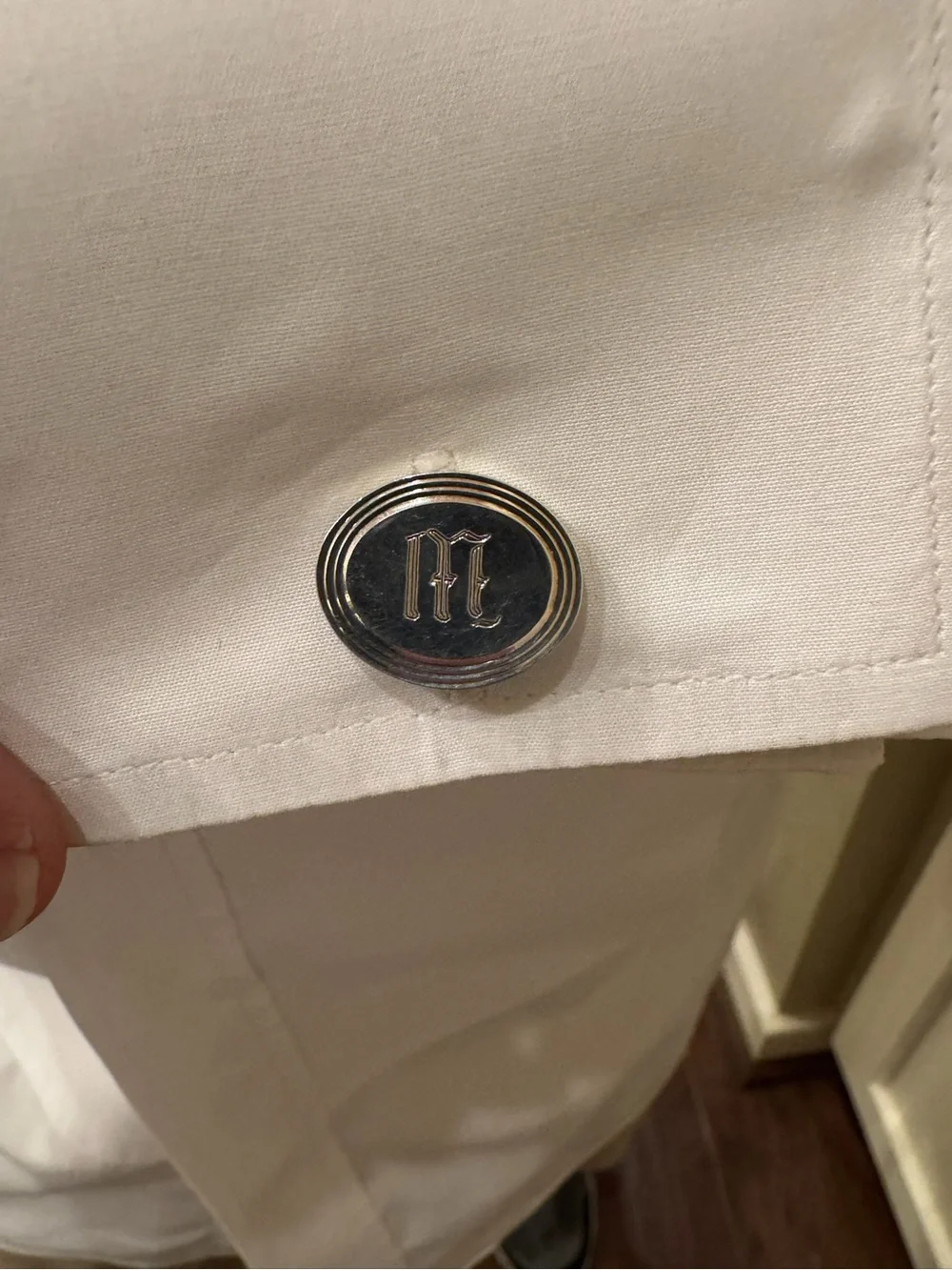 Vintage Tiffany & Co Classic Oval Cufflinks w Engraved M or W